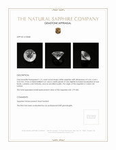 1.31 Ct. White Sapphire from Ceylon (Sri Lanka) Appraisal