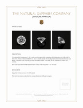 1.50 Ct. White Sapphire from Ceylon (Sri Lanka) Appraisal