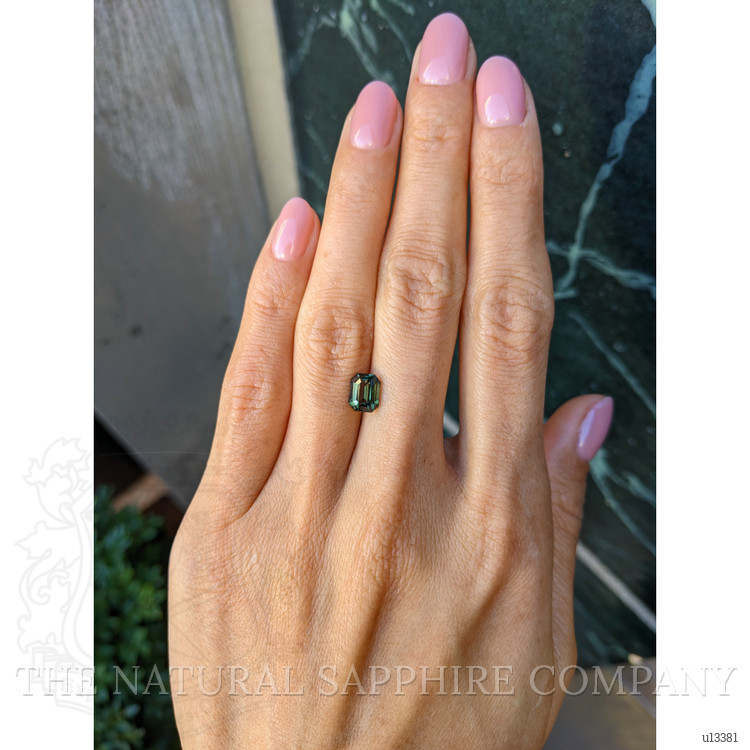 1.84 Ct. Bluish Green Sapphire from Ceylon (Sri Lanka)