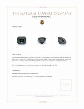 1.48 Ct. Bluish Green Sapphire from Ceylon (Sri Lanka) Appraisal