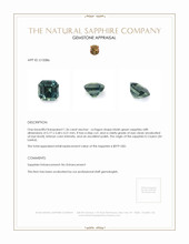 1.36 Ct. Bluish Green Sapphire from Ceylon (Sri Lanka) Appraisal
