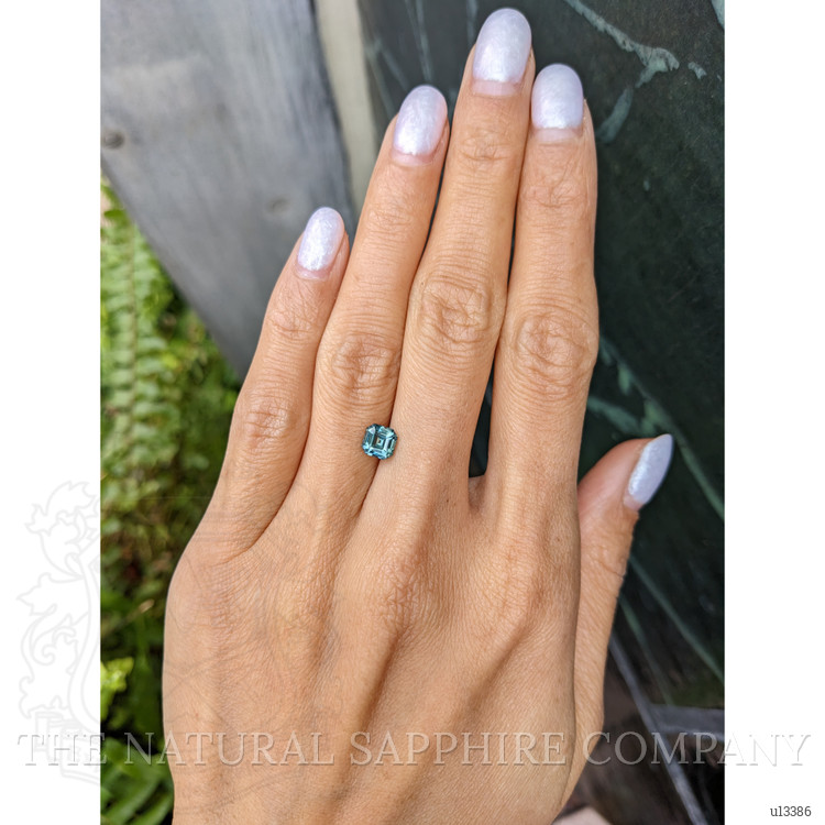 1.36 Ct. Bluish Green Sapphire from Ceylon (Sri Lanka)