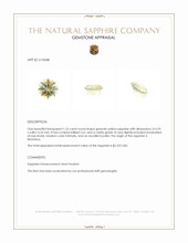 1.53 Ct. Greenish Yellow Sapphire from Montana Appraisal