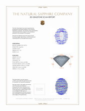 1.39 Ct. Purple Sapphire from Ceylon (Sri Lanka) 3 D Scan Report