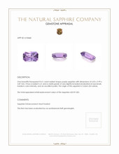 0.61 Ct. Purple Sapphire from Ceylon (Sri Lanka) Appraisal