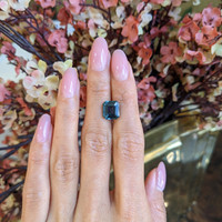 5.03 Ct. Bluish Green Sapphire from Madagascar Life Style