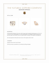 2.43 Ct. Peach Sapphire from Madagascar Appraisal