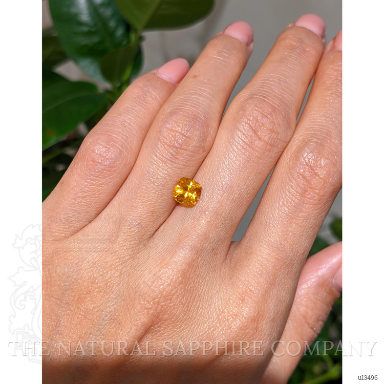 1.52 Ct. Yellowish Orange Sapphire from Ceylon (Sri Lanka)