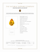 0.85 Ct. Yellowish Orange Sapphire from Ceylon (Sri Lanka) Scan Report