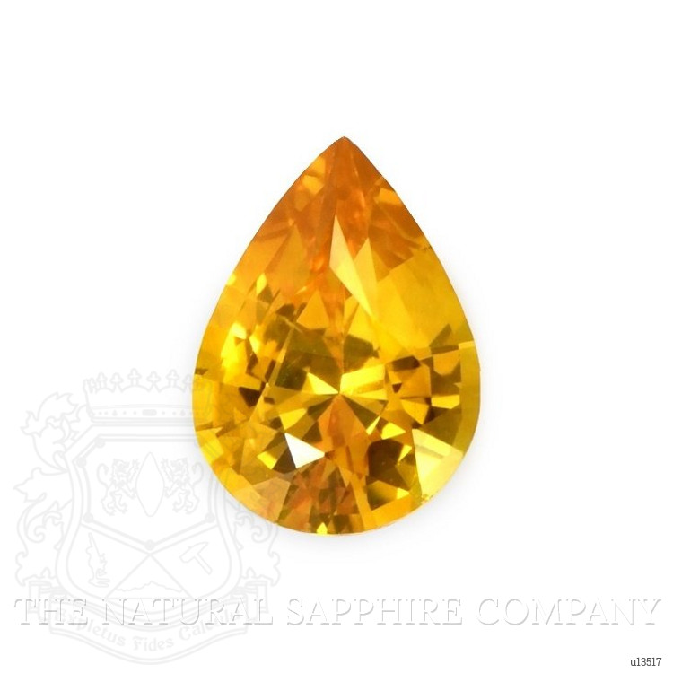 0.85 Ct. Yellowish Orange Sapphire from Ceylon (Sri Lanka)