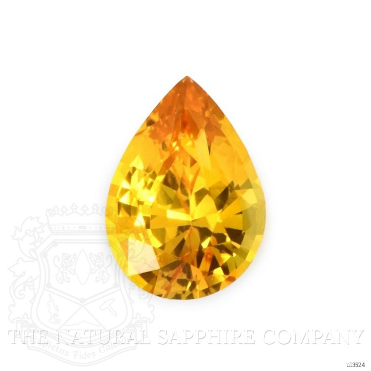 0.86 Ct. Yellowish Orange Sapphire from Ceylon (Sri Lanka)