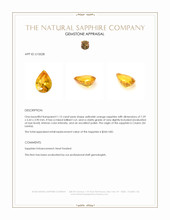 1.15 Ct. Yellowish Orange Sapphire from Ceylon (Sri Lanka) Appraisal