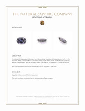 0.84 Ct. Violet Sapphire from Ceylon (Sri Lanka) Appraisal