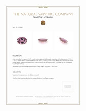 0.95 Ct. Sapphire from Ceylon (Sri Lanka) Appraisal