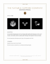 0.53 Ct. White Sapphire from Ceylon (Sri Lanka) Appraisal