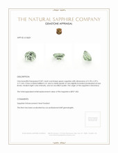 0.87 Ct. Green Sapphire from Montana Appraisal