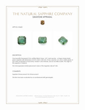 4.07 Ct. Bluish Green Sapphire from Thailand Appraisal