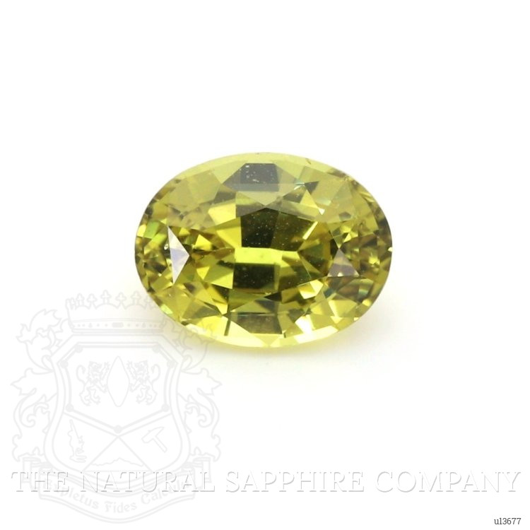 1.71 Ct. Greenish Yellow Sapphire from Ceylon (Sri Lanka)