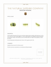0.90 Ct. Yellowish Green Sapphire from Ceylon (Sri Lanka) Appraisal