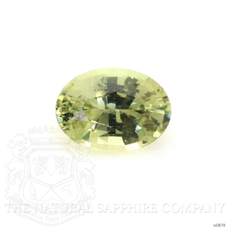 0.90 Ct. Yellowish Green Sapphire from Ceylon (Sri Lanka)
