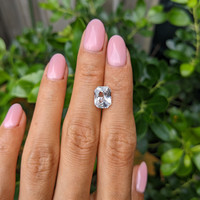 3.51 Ct. White Sapphire from Ceylon (Sri Lanka) Life Style