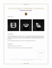 2.11 Ct. White Sapphire from Ceylon (Sri Lanka) Appraisal