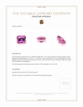 2.54 Ct. Pinkish Purple Sapphire from Madagascar Appraisal