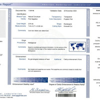 2.54 Ct. Pinkish Purple Sapphire from Madagascar Scan Report