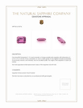 1.10 Ct. Purplish Pink Sapphire from Ceylon (Sri Lanka) Appraisal