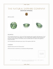 0.41 Ct. Yellowish Green Sapphire from Ceylon (Sri Lanka) Appraisal