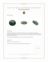 7.35 Ct. Greenish Blue Sapphire from Ceylon (Sri Lanka) Appraisal