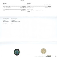 7.35 Ct. Greenish Blue Sapphire from Ceylon (Sri Lanka) Scan Report