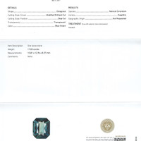 17.03 Ct. Bluish Green Sapphire from Ceylon (Sri Lanka) Scan Report