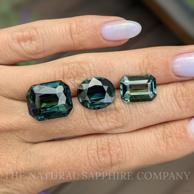 17.03 Ct. Bluish Green Sapphire from Ceylon (Sri Lanka)