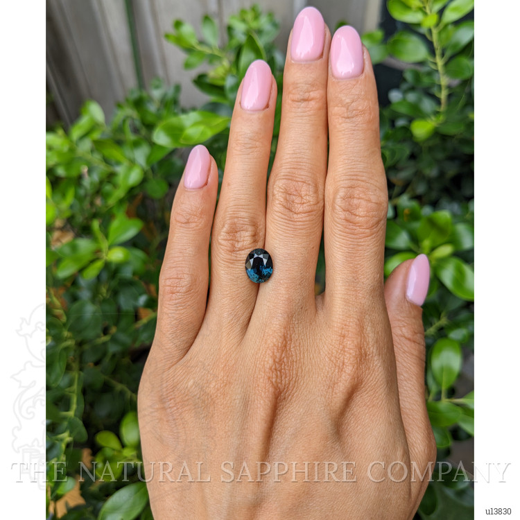 3.42 Ct. Greenish Blue Sapphire from Ceylon (Sri Lanka)