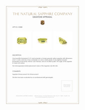 2.37 Ct. Greenish Yellow Sapphire from Ceylon (Sri Lanka) Appraisal