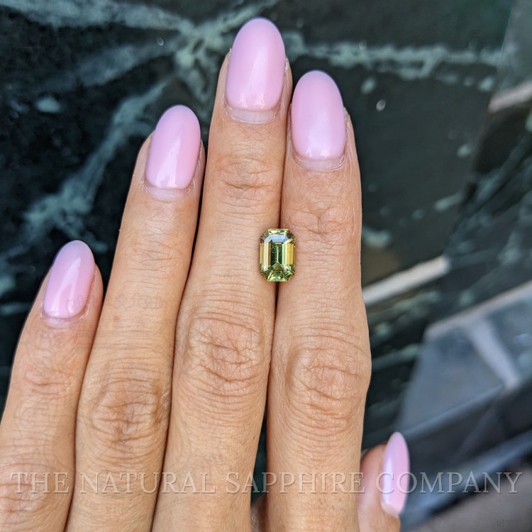 2.37 Ct. Greenish Yellow Sapphire from Ceylon (Sri Lanka)