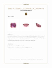 2.15 Ct. Pinkish Purple Sapphire from Ceylon (Sri Lanka) Appraisal