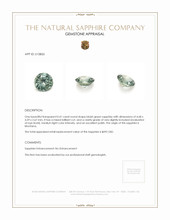 0.41 Ct. Bluish Green Sapphire from Montana Appraisal