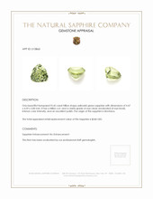 0.45 Ct. Yellowish Green Sapphire from Montana Appraisal