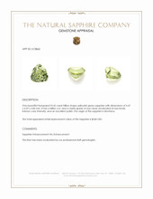 0.45 Ct. Yellowish Green Sapphire from Montana Appraisal