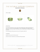 0.45 Ct. Yellowish Green Sapphire from Montana Appraisal