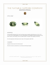 0.49 Ct. Green Sapphire from Montana Appraisal