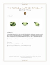 0.55 Ct. Yellowish Green Sapphire from Montana Appraisal