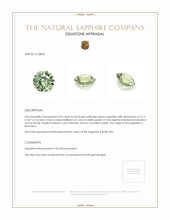 0.59 Ct. Yellowish Green Sapphire from Montana Appraisal
