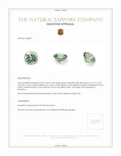 0.55 Ct. Green Sapphire from Montana Appraisal