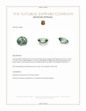 0.63 Ct. Green Sapphire from Montana Appraisal
