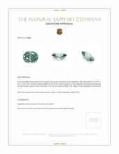 0.63 Ct. Greenish Blue Sapphire from Montana Appraisal