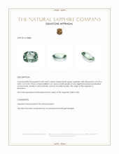 0.68 Ct. Bluish Green Sapphire from Montana Appraisal