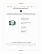 0.68 Ct. Bluish Green Sapphire from Montana Scan Report
